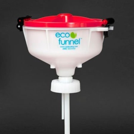 ECO FUNNEL 8in  with 70mm Cap Adapter, Red Lid EF-30020